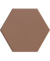 Carrelage hexagonal, petite tomette rouge brique mat , 11.6x10.1cm equipmatika clay