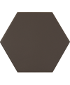 Carrelage hexagonal, petite tomette marron mat , 11.6x10.1cm equipmatika brown