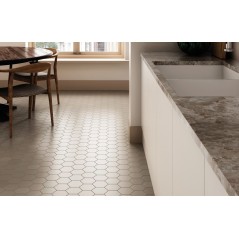 Carrelage hexagonal, petite tomette beige mat , 11.6x10.1cm equipmatika beige