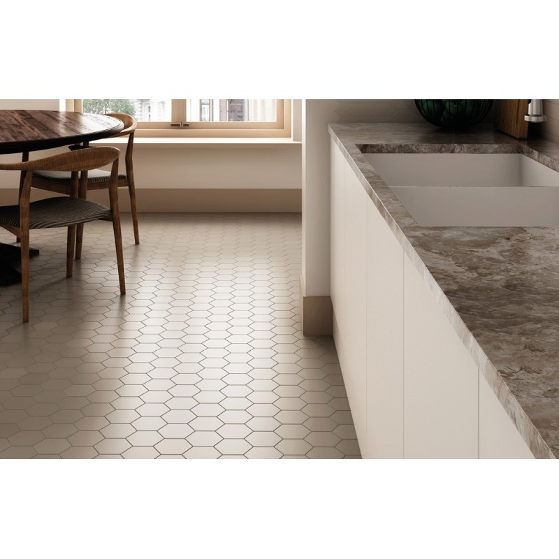 Carrelage hexagonal, petite tomette beige mat , 11.6x10.1cm equipmatika beige