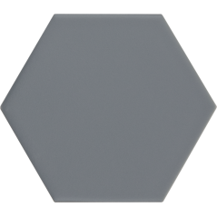 Carrelage hexagonal, petite tomette bleu gris mat , 11.6x10.1cm equipmatika naval demin blue