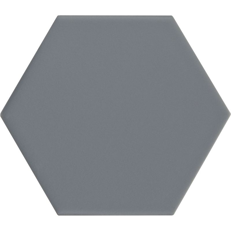 Carrelage hexagonal, petite tomette bleu gris mat , 11.6x10.1cm equipmatika naval demin blue