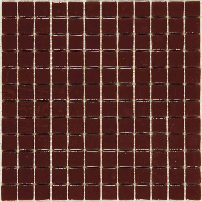 Emaux de verre piscine marron foncé mosaique salle de bain mosmc-801 2.5x2.5 cm sur trame