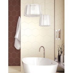 Carrelage hexagone tomette salle de bain realopal marron 28.5x33cm