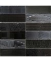 mosaique rectangulaire de verre et pierre noir crédence de cuisine sall de bain sur trame 30x30cm mogeo