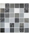 mosaique effet métallique decor cuisine 5x5cm gris sur trame mokitchen gris