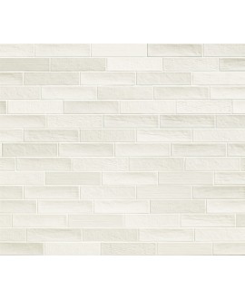 Carrelage moderne mural blanc mat rectangulaire natuchic 6.4x26cm cotton