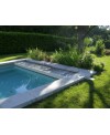 Margelle piscine, bord droit, pierre du limeyrat grise épaisseur 8cm longueur libre