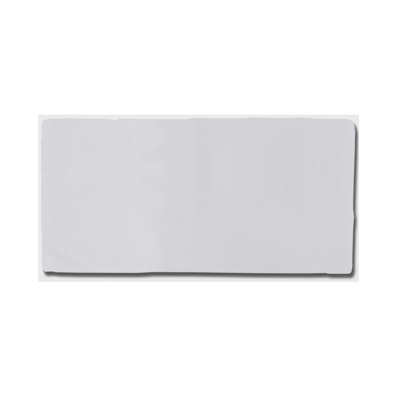 Carrelage effet zellige de couleur blanc uni brillant 7.5x15x1cm, D terracim