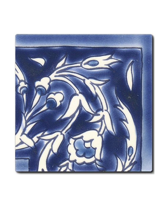 Angle brillant de couleur bleu 10x10x0.8cm peint à la main, D samarra bleu angle