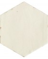 Carrelage hexagonal, petite tomette blanc mat dénuancée, 13.9x16cm apenomade bone