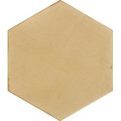 Carrelage hexagonal, petite tomette jaune mat nuancé, 13.9x16cm apenomade ocre