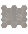 Carrelage hexagonal, petite tomette gris mat nuancé, 13.9x16cm apenomade gris