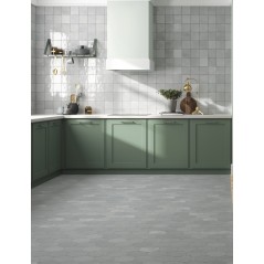 Carrelage hexagonal, petite tomette gris mat nuancé, 13.9x16cm apenomade gris