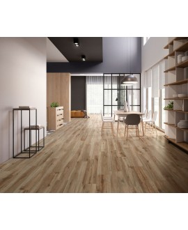 Carrelage imitation parquet moderne aspect bois brut, sol et mur, rectangulaire, 20x120cm rectifié, santabwood natural