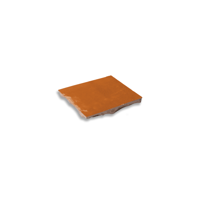 Zellige salle de bain cuisine carrelage en terre cuite D orange 10x10x1,1cm