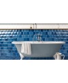 Carrelage piscine imitation zellige bleu brillant nuancé 10x10cm , natpool indigo