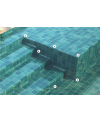 Angle extérieur pour carrelage piscine imitation zellige noir brillant 3x3cm, natpool negro comp.ext.cubrecanto