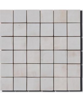 Mosaique crédence cuisine salle de bain D zellige 5x5cm gris clair sur trame 30x30cm