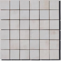 Mosaique crédence cuisine salle de bain D zellige 5x5cm gris clair sur trame 30x30cm