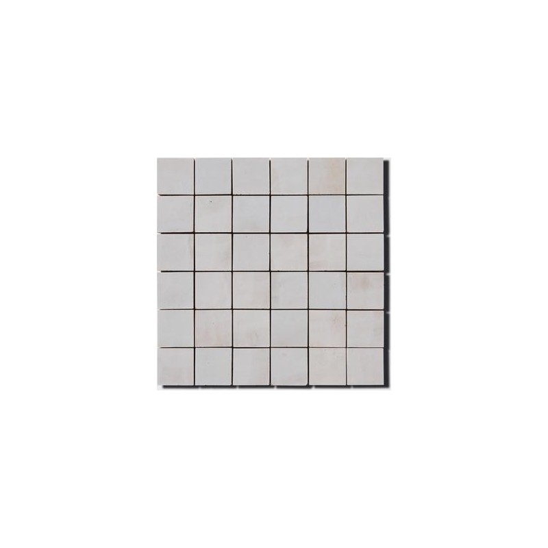 Mosaique crédence cuisine salle de bain D zellige 5x5cm gris clair sur trame 30x30cm