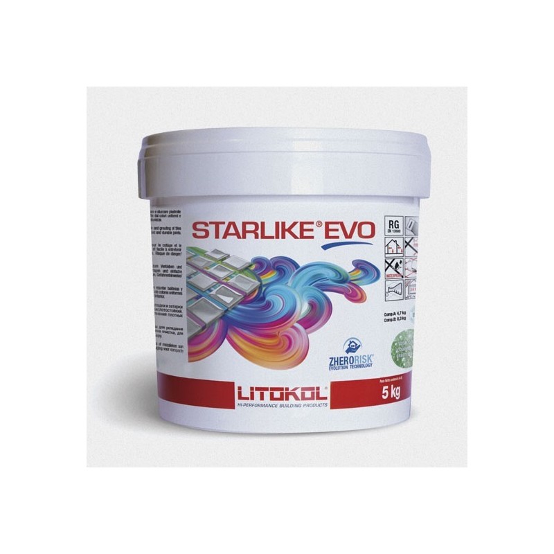 Colle et joint epoxy blanc pur starlike 5kg assulato