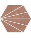 Carrelage hexagonal en grès cérame émaillé décoré 23x26cm apesunny terracota