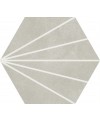 Carrelage hexagonal en grès cérame émaillé décoré gris 23x26cm apesunny grey