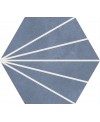 Carrelage hexagonal en grès cérame émaillé décoré bleu 23x26cm apesunny blue