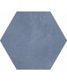 Carrelage hexagonal en grès cérame émaillé bleu apegmacba blue 23x26cm