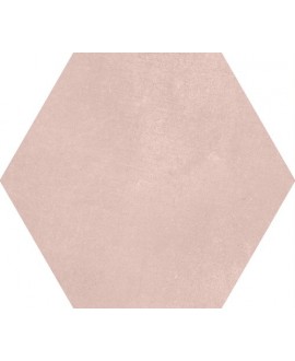 Carrelage hexagonal en grès cérame émaillé rose apegmacba rose quartz 23x26cm