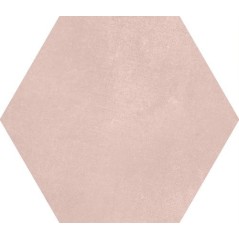 Carrelage hexagonal en grès cérame émaillé rose apegmacba rose quartz 23x26cm