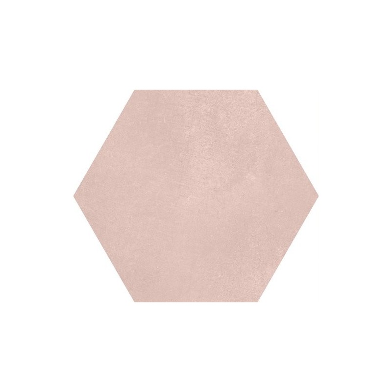 Carrelage hexagonal en grès cérame émaillé rose 23x26cm apemacba rose quartz