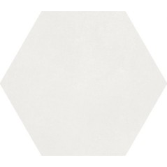 Carrelage hexagonal en grès cérame émaillé blanc 23x26cm apemacba milk