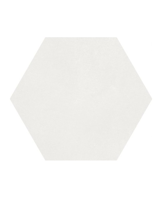 Carrelage hexagonal en grès cérame émaillé blanc 23x26cm apemacba milk