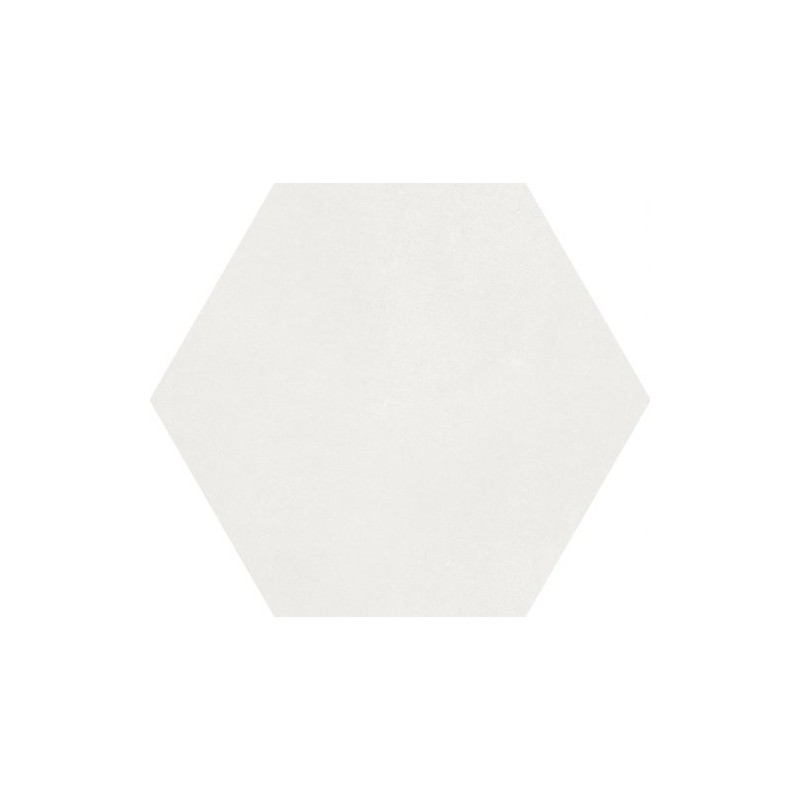 Carrelage hexagonal en grès cérame émaillé blanc 23x26cm apemacba milk