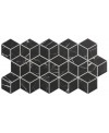 Carrelage decor effet 3D imitation marbre noir mat 26.5x51cm realrhombus marquina