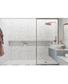 Carrelage salle de bain decor effet 3D imitation marbre blanc mat 26.5x51cm realrhombus venato