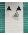 Carrelage salle de bain moderne mural santastripebrick émeraude 7.3x30cm