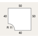 Margelle angle rentrant plate en pierre reconstituée blanche 50x50x3cm contemporaine evasion 306