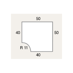 Margelle angle rentrant plate en pierre reconstituée blanche 50x50x3cm contemporaine evasion 306