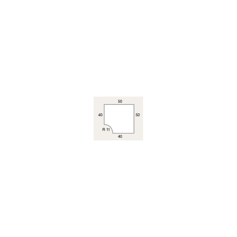 Margelle angle rentrant plate en pierre reconstituée blanche 50x50x3cm contemporaine evasion 306