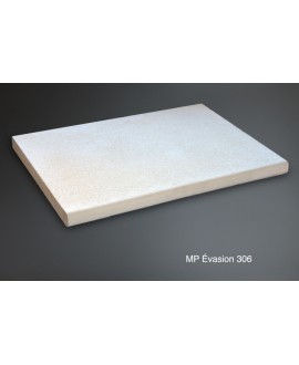 Margelle plate en pierre reconstituée blanche 50x35x3cm contemporaine evasion 306