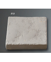 Margelle angle rentrant plate en pierre reconstituée: grise, rouge, verte anthracite et taupe 50x40x3.8cm vieillie fontvieille