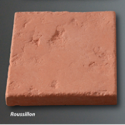 Margelle angle rentrant plate en pierre reconstituée: grise, rouge, verte anthracite et taupe 50x40x3.8cm vieillie fontvieille