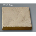 Margelle angle rentrant plate en pierre reconstituée: grise, rouge, verte anthracite et taupe 50x40x3.8cm vieillie fontvieille