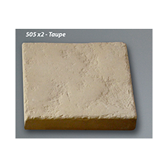 Margelle galbée en pierre reconstituée: grise, rouge, verte et taupe 50x35x3cm contemporaine evasion
