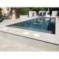 Angle intérieur margelle piscine plate en pierre grise 60X33X5cm bord rond , artxtaza