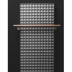 Sèche-serviette radiateur eau chaude design avec ou sans porte-serviette 82x61cm et 123x61cm antWaffle V gris