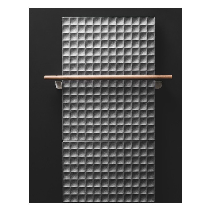 Sèche-serviette radiateur eau chaude design avec ou sans porte-serviette 82x61cm et 123x61cm antWaffle V gris